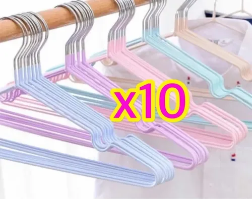 Gancho Colgador Para Ropa Antideslizante Set 10unidades