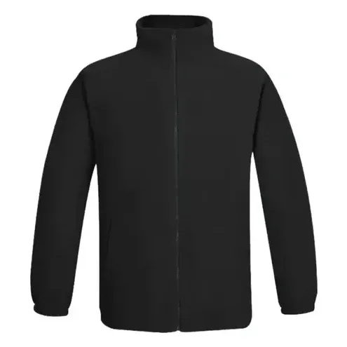 Micropolar Negro  Bolsillos Delanteros Cuello Alto Negro L