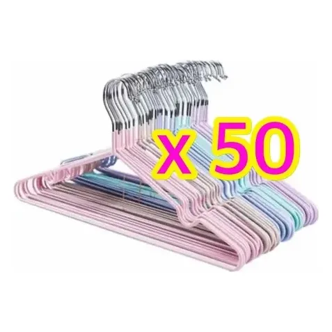 Colgador Gancho Para Ropa De Closet Set X50 Antideslizante