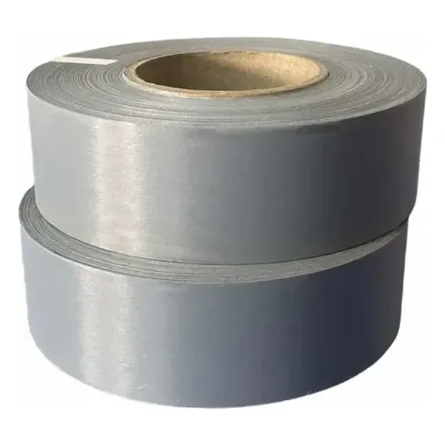 Rollo Cinta Reflectiva 2 Pulgadas  X 100mts De Largo Gris Liso