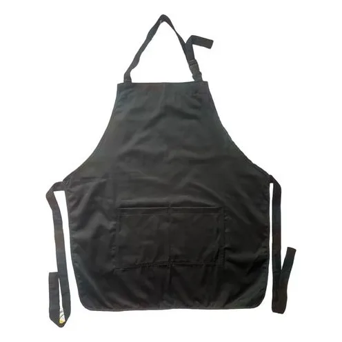 Delantal Color Negro Con Bolsillos Ajuste Cuello Y Cintura Negro Estrellas