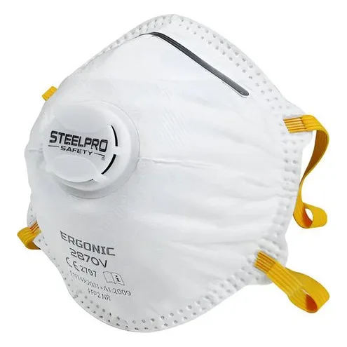 Mascarilla Respirador Descartable Partículas Steelpro X10 Blanco Liso