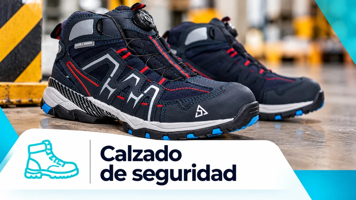 Calzado de seguridad: zapatillas de seguridad azul marino con cierre de rueda